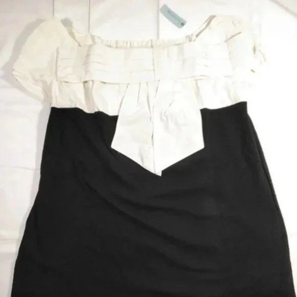 Anthropologie Maeve Black & White Bow-Tie Mini Dress All Sizes NWT - Picture 3 of 12